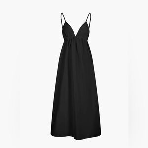 Commense Black Maxi Sundress Spaghetti Strap